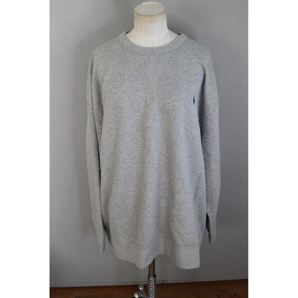 Polo Ralph Lauren Sweatshirt 2XB Gray Crewneck Pony Logo Mens Big Tall RL Fleece